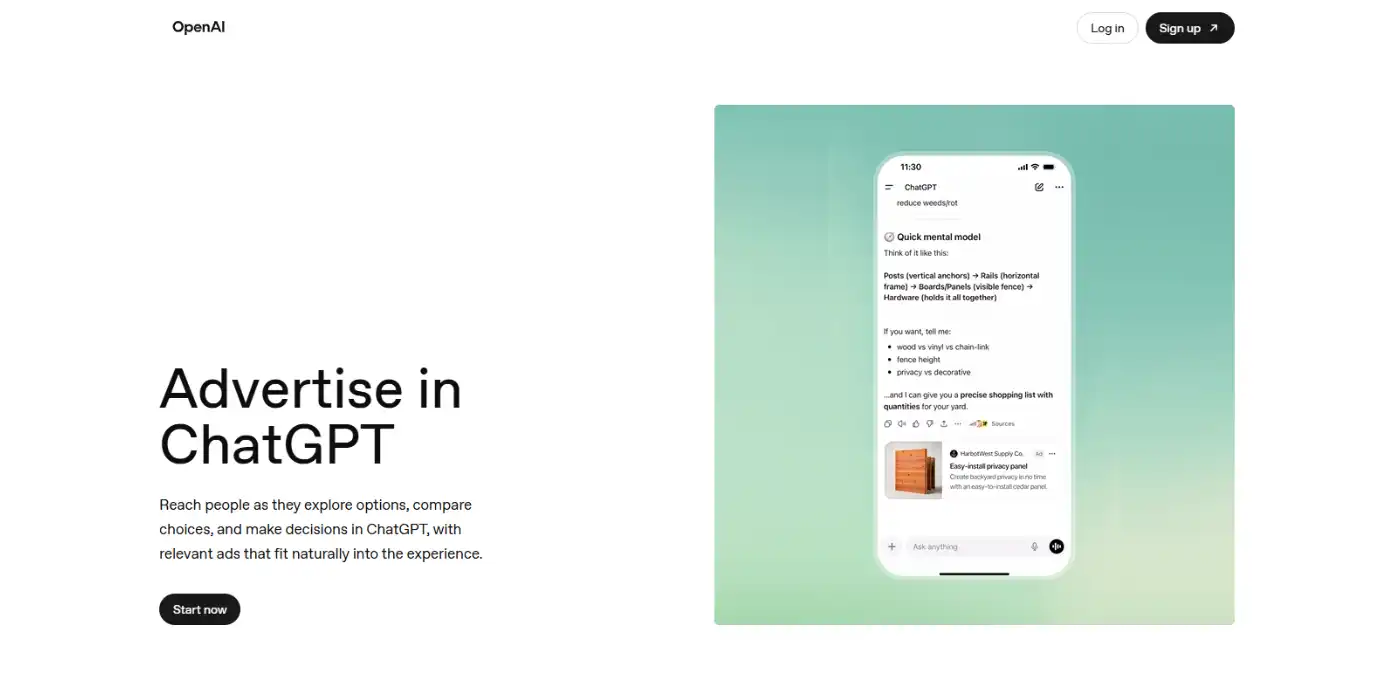 chatgpt ads méxico